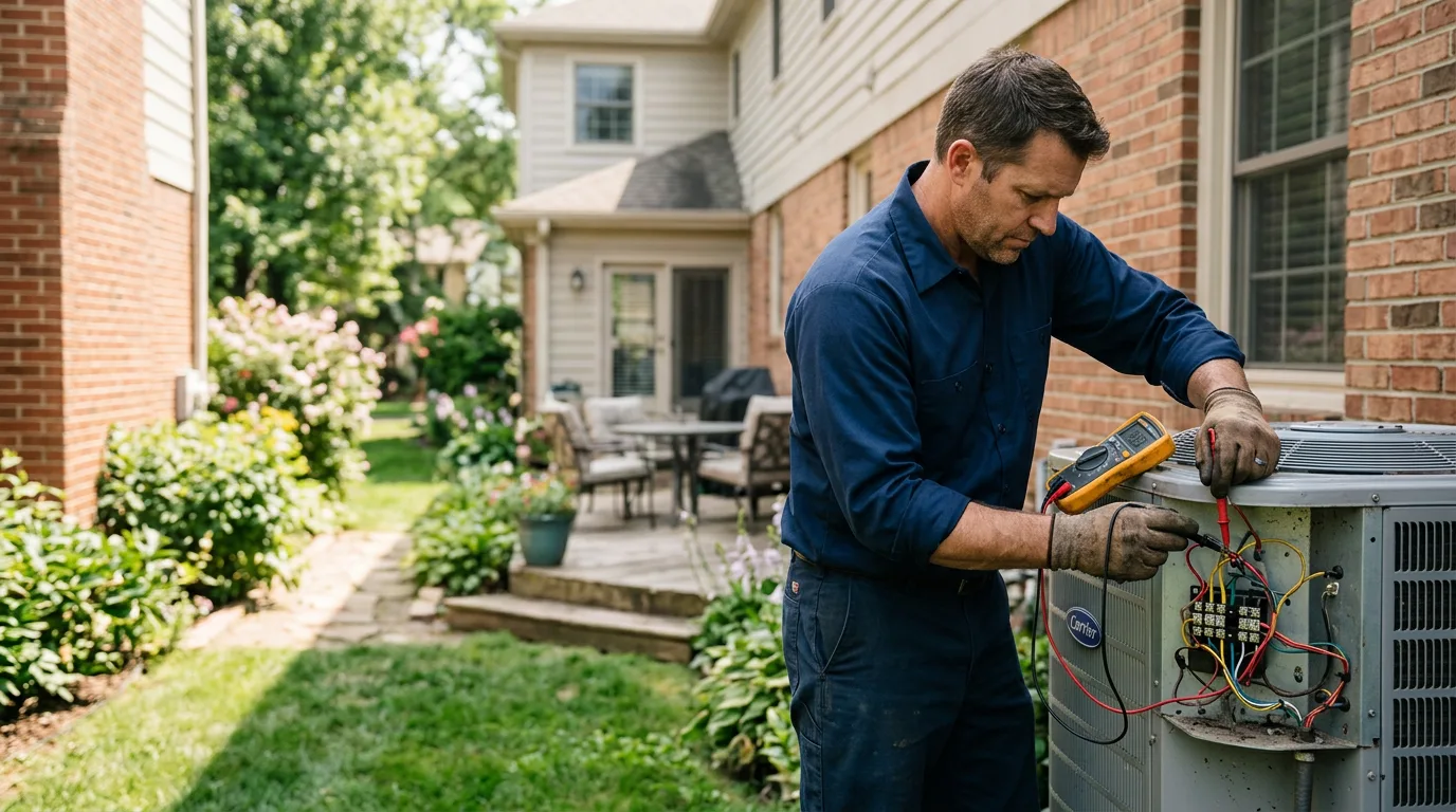 HVAC technician working near Garden City, AL
